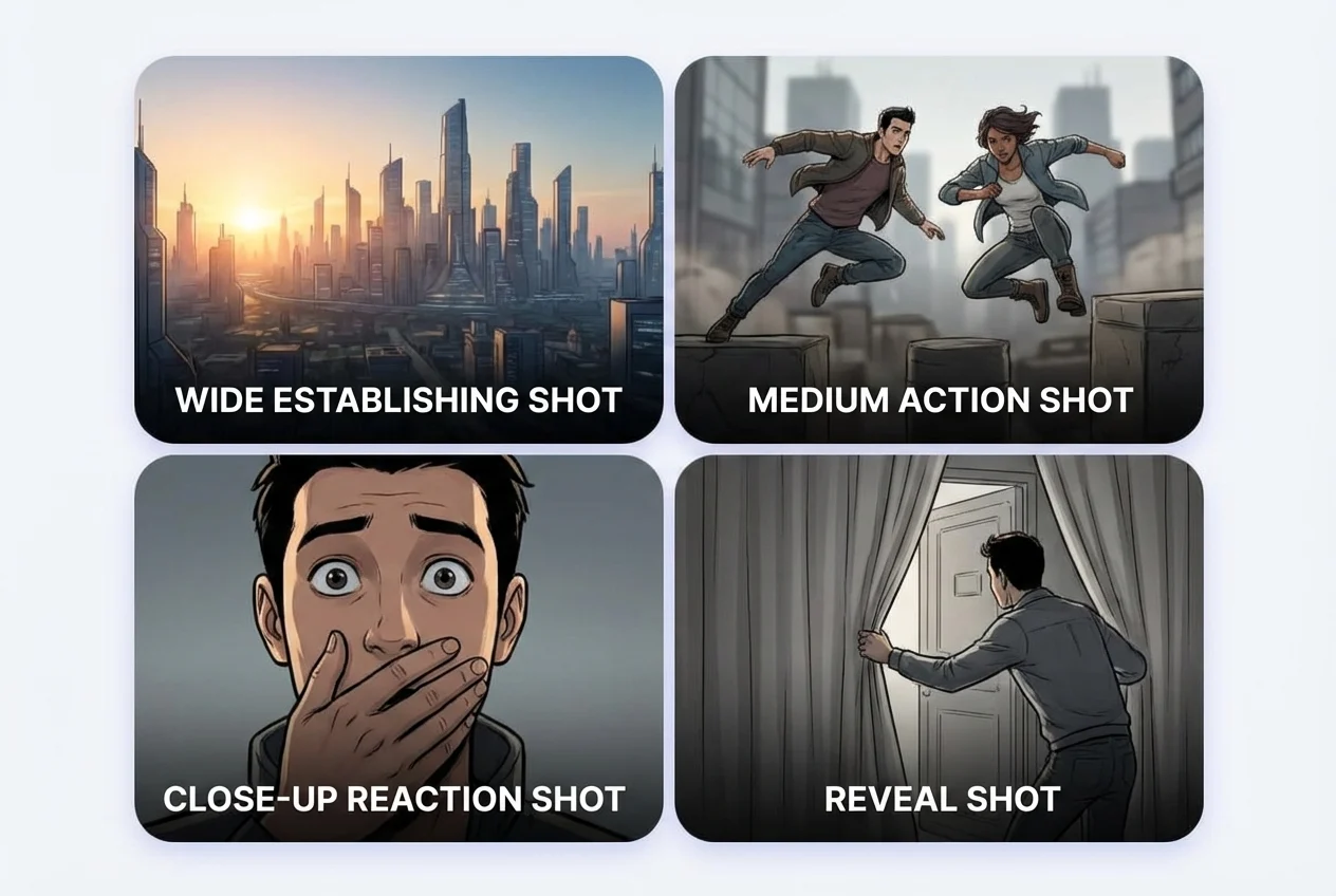 Shot control and storyboarding